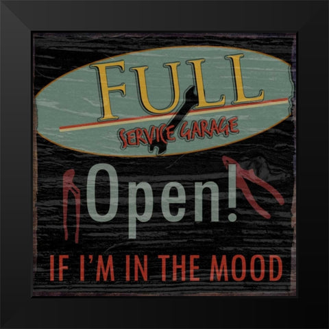 Garage Black Modern Wood Framed Art Print by Lewis, Sheldon