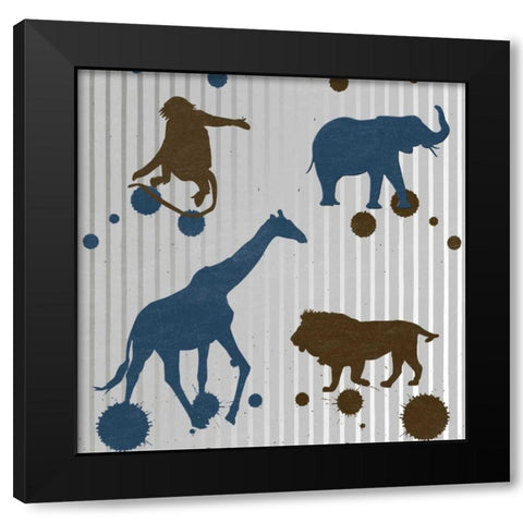 All Together 2 Black Modern Wood Framed Art Print by Lewis, Sheldon