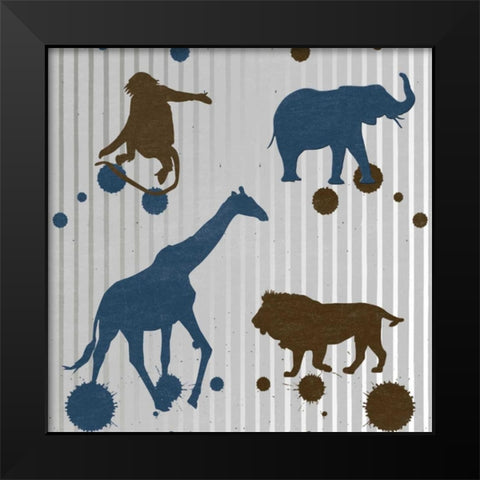 All Together 2 Black Modern Wood Framed Art Print by Lewis, Sheldon
