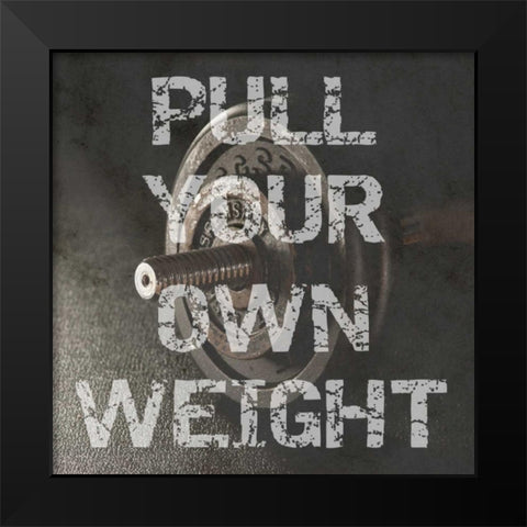 Your Own Weight Black Modern Wood Framed Art Print by Lewis, Sheldon
