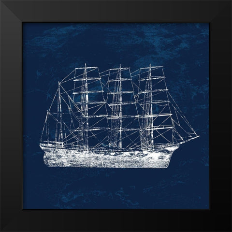 Travel The Coast Black Modern Wood Framed Art Print by Lewis, Sheldon