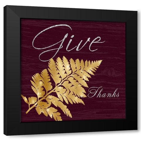 Thanks Black Modern Wood Framed Art Print by Lewis, Sheldon