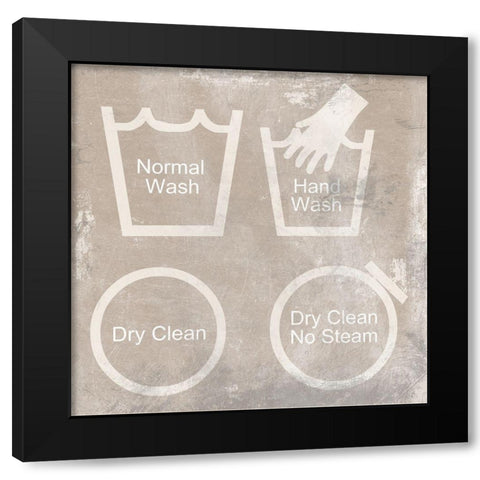 Laundry Guides Black Modern Wood Framed Art Print with Double Matting by Lewis, Sheldon