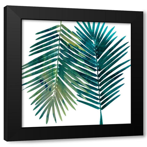 Watercolor Burst Black Modern Wood Framed Art Print with Double Matting by Lewis, Sheldon
