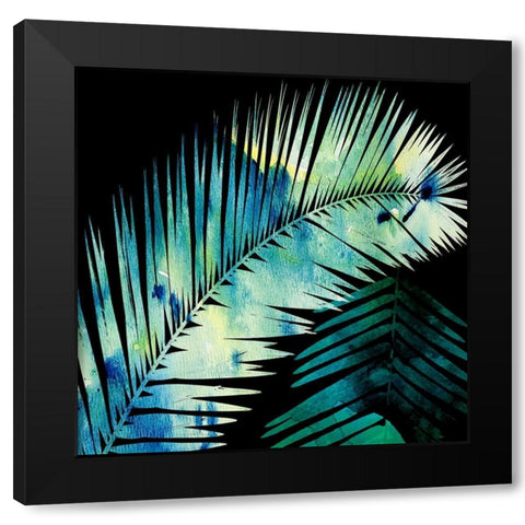 Watercolor Burst 2 Black Modern Wood Framed Art Print with Double Matting by Lewis, Sheldon