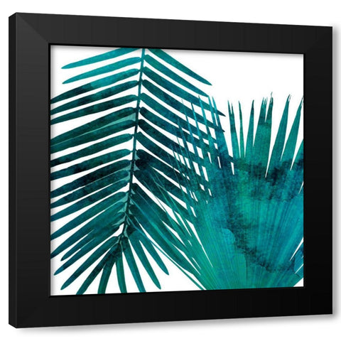 Watercolor Burst 3 Black Modern Wood Framed Art Print with Double Matting by Lewis, Sheldon