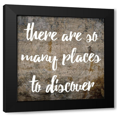 The World Awaits Black Modern Wood Framed Art Print by Lewis, Sheldon