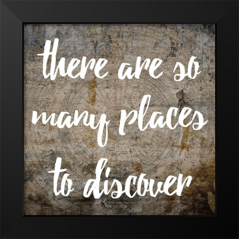 The World Awaits Black Modern Wood Framed Art Print by Lewis, Sheldon