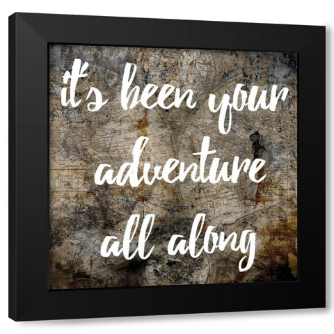 The World Awaits Black Modern Wood Framed Art Print with Double Matting by Lewis, Sheldon