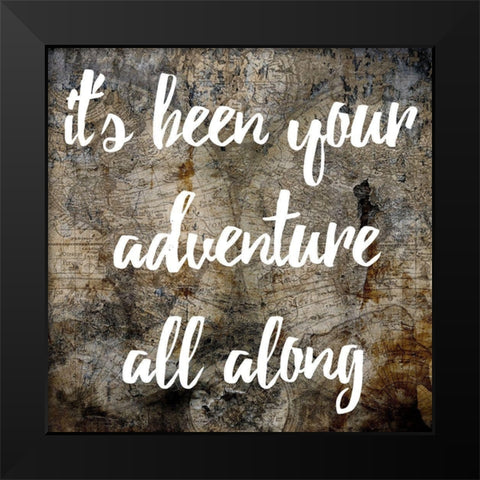 The World Awaits Black Modern Wood Framed Art Print by Lewis, Sheldon