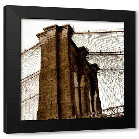 Above The Bridge Black Modern Wood Framed Art Print by Lewis, Sheldon