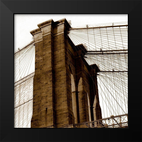 Above The Bridge Black Modern Wood Framed Art Print by Lewis, Sheldon