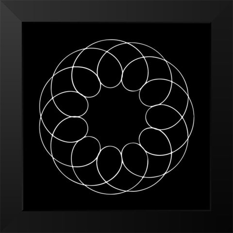 Retrospect 4 Black Modern Wood Framed Art Print by Lewis, Sheldon