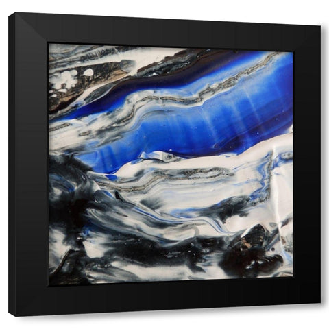 Blending Blue 2 Black Modern Wood Framed Art Print by Lewis, Sheldon