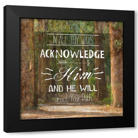 Path Way Black Modern Wood Framed Art Print by Lewis, Sheldon