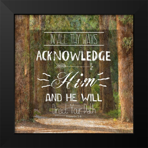 Path Way Black Modern Wood Framed Art Print by Lewis, Sheldon