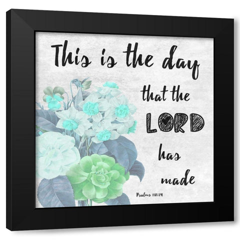 This Is The Day Black Modern Wood Framed Art Print by Lewis, Sheldon