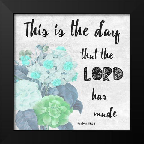 This Is The Day Black Modern Wood Framed Art Print by Lewis, Sheldon