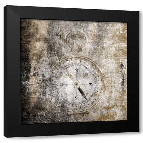 Travel Wisely Black Modern Wood Framed Art Print by Lewis, Sheldon