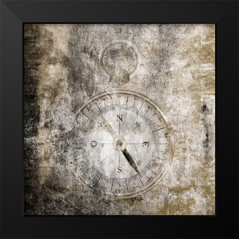 Travel Wisely Black Modern Wood Framed Art Print by Lewis, Sheldon