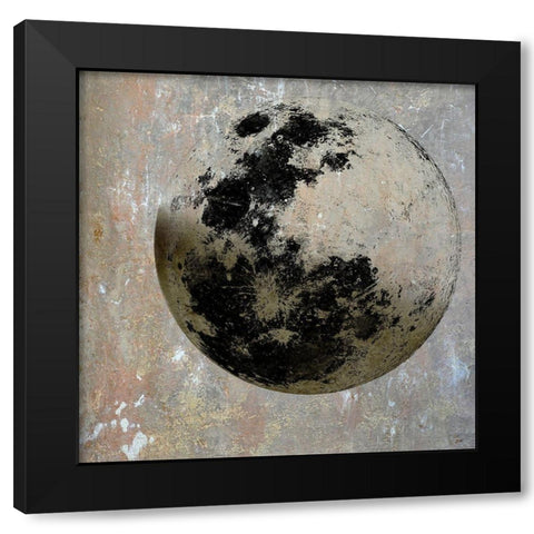 Fly Me To The Moon Black Modern Wood Framed Art Print by Lewis, Sheldon