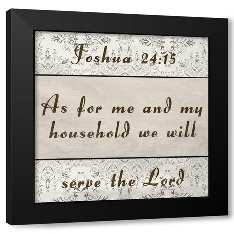 Serve The Lord Black Modern Wood Framed Art Print with Double Matting by Lewis, Sheldon