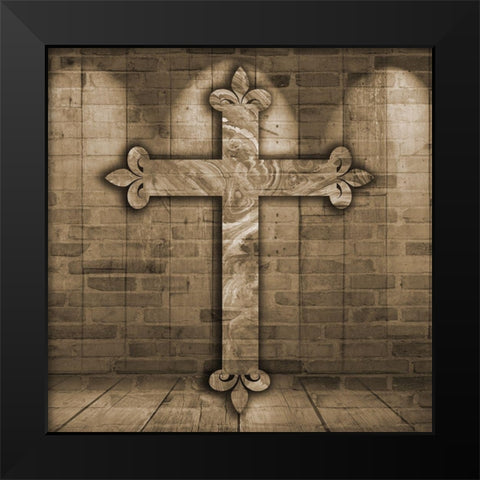 Holy Cross Black Modern Wood Framed Art Print by Lewis, Sheldon