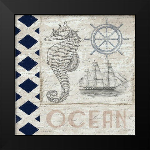 Sweet Coastal Blend Black Modern Wood Framed Art Print by Lewis, Sheldon