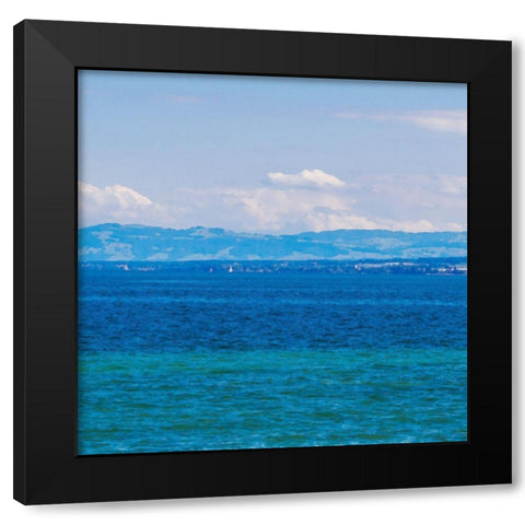 Evening At The Coast Black Modern Wood Framed Art Print with Double Matting by Lewis, Sheldon