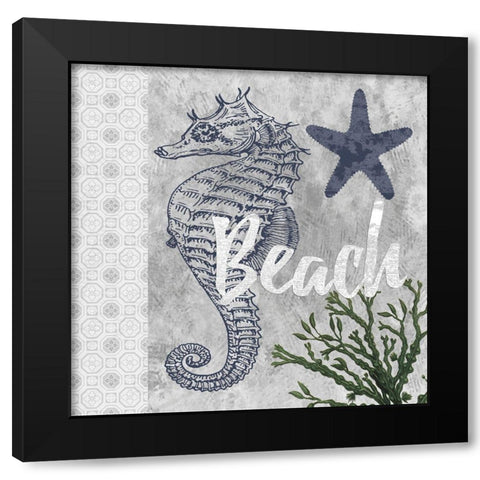 Life At The Coast Black Modern Wood Framed Art Print with Double Matting by Lewis, Sheldon