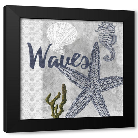 Life At The Coast 2 Black Modern Wood Framed Art Print with Double Matting by Lewis, Sheldon
