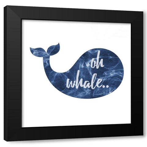 Oh Whale Black Modern Wood Framed Art Print by Lewis, Sheldon