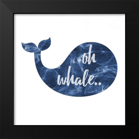 Oh Whale Black Modern Wood Framed Art Print by Lewis, Sheldon