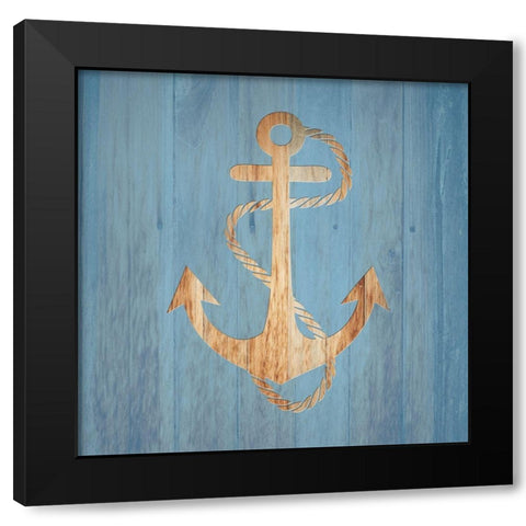 Anchor Black Modern Wood Framed Art Print by Lewis, Sheldon