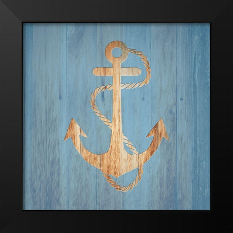 Anchor Black Modern Wood Framed Art Print by Lewis, Sheldon
