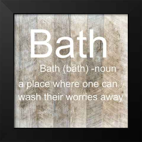 Bath Place Black Modern Wood Framed Art Print by Lewis, Sheldon