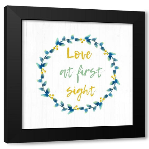 Love At First Sight Black Modern Wood Framed Art Print by Lewis, Sheldon