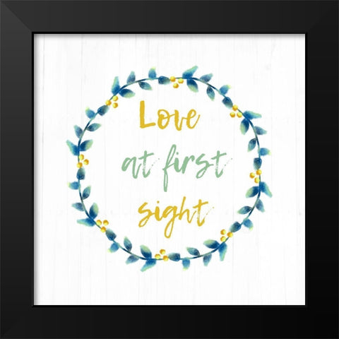 Love At First Sight Black Modern Wood Framed Art Print by Lewis, Sheldon