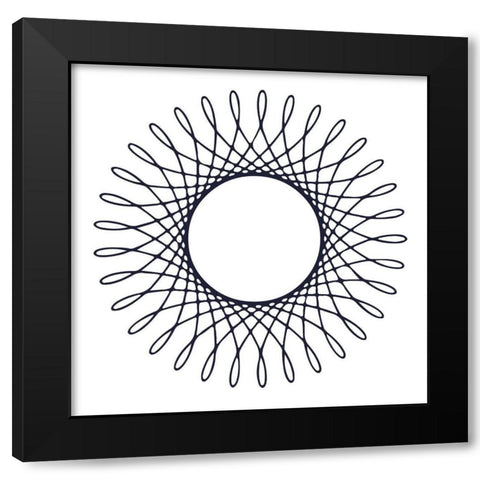 Royal Gate Navy 1 Black Modern Wood Framed Art Print with Double Matting by Lewis, Sheldon