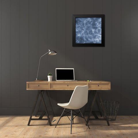 Blue Smoke1 Black Modern Wood Framed Art Print by Lewis, Sheldon
