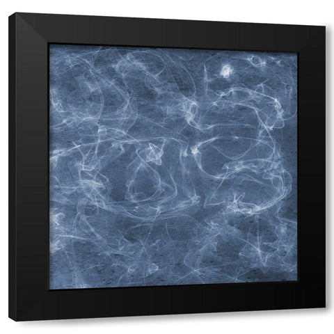 Blue Smoke 2 Black Modern Wood Framed Art Print by Lewis, Sheldon