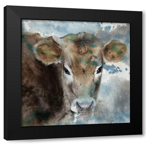 Moo Ami Black Modern Wood Framed Art Print by Lewis, Sheldon