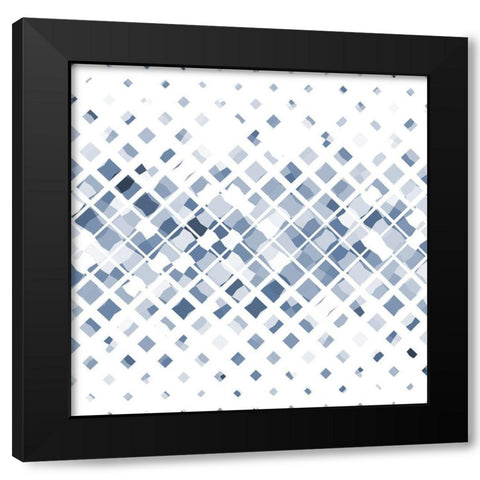 Geometric Blend Black Modern Wood Framed Art Print by Lewis, Sheldon