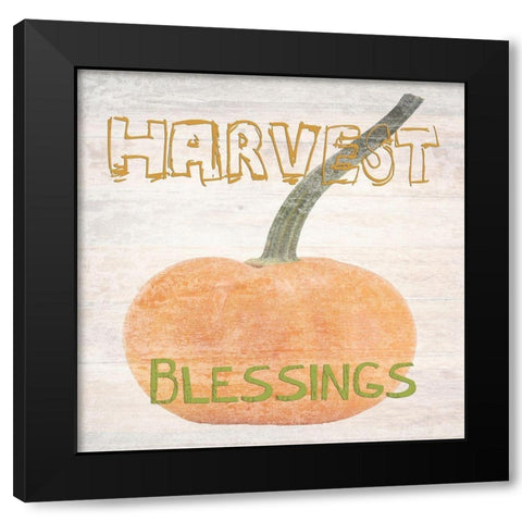 Harvest Blessings Black Modern Wood Framed Art Print by Lewis, Sheldon