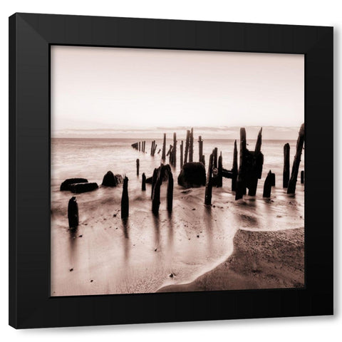 Seascape Escape Black Modern Wood Framed Art Print with Double Matting by Lewis, Sheldon