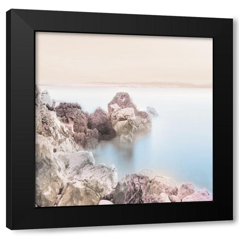 Quiet Escape 1 Black Modern Wood Framed Art Print by Lula Bijoux and Company