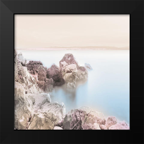 Quiet Escape 1 Black Modern Wood Framed Art Print by Lula Bijoux and Company