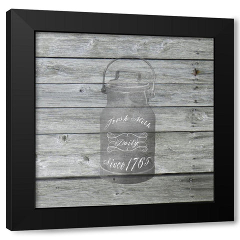 MIlk Farm Black Modern Wood Framed Art Print by Lewis, Sheldon