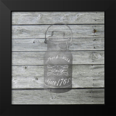 MIlk Farm Black Modern Wood Framed Art Print by Lewis, Sheldon