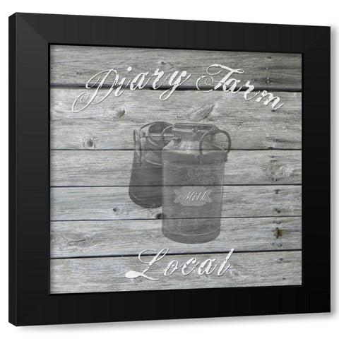 Diary Farm Black Modern Wood Framed Art Print with Double Matting by Lewis, Sheldon